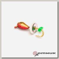Мормышка Мураши 2,5 золоч.+цвет+пайетка 0,3г, МастИВ