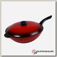 Сковорода 300 с одним лит.ушком и крышкой WOK (ЛW30уpк) Силумин