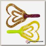 Твистер Credo Four tail 3,35"/8,5 см Fio & Acid lemon (HS-20-027-N) Helios
