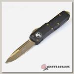 Нож UTX-85 S/E автоматический черн. алюм. рук-ть, клинок 204P, бронз. (231-13AP) Microtech FOX Knives