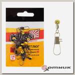 Вертлюг с застежкой скользящий INTERLOCK MATCH SNAP M 14кг (10шт/уп) (HS-ZPY-1115-1-M) Helios