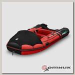 Лодка надувная ПВХ GLADIATOR E420PRO красно-черный