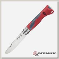 Нож №7 VRI  OUTDOOR Junior Red нерж. сталь, рукоять-свисток пласт, длина клинка7,5см OPINEL