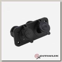 Панель с USB-размеров 5В 3.1А и прикуривателем (AES121439PU)