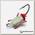 Мормышка Жук, белый с лапками  Volfram37