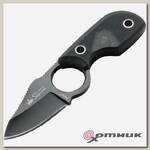 Нож шейный "Amigo-X" сталь-AUS8 blkh, черный, титановое покрытие  Kizlyar Supreme