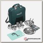 Набор для пикника Picnic на 2 персоны зеленый (HS-PCG-2) Helios