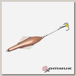 Блесна вертикальная GLIDER 60мм 10гр. цепочка с тройником (WL-101-3-CU-SIL) Helios
