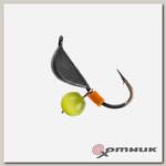 Мормышка вольф Ракушка с ушком 4мм 0,95гр Bl кошач. глаз Y (MW-2240-BL/Y) Helios