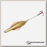 Блесна вертикальная GLIDER 60мм 10гр. цепочка с тройником (WL-101-3-GO-CU) Helios