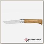 Нож филейный №8 VRI Folding Slim Olivewood нерж.сталь, длина клинка 8см (0011443) OPINEL