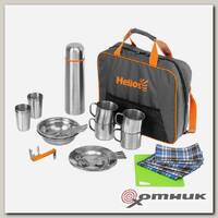 Набор для пикника на 4 персоны с термосом maxi (HS-N4T-G-M) Helios
