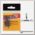 Вертлюг тройной BARREL TRIPLE SWIVEL №10x12 16кг (10шт/уп) (HS-ZPY-1008-10x12) Helios