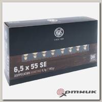 Патрон 6,5x55 SE DN 9,1g/140gr Doppelkern Германия RWS