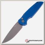 Нож автомат Blue Tactical Response 3 алюм. ру-ть синяя, серый клинок PTTR-3 PRO-TECH