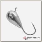 Мормышка вольфрамовая Капля с ушком d 4.0мм серебро (10шт/уп) (1000-400 Ag) LumiCom