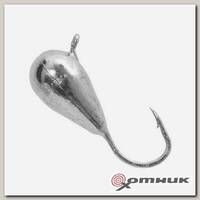 Мормышка вольфрамовая Капля с ушком d 4.0мм серебро (10шт/уп) (1000-400 Ag) LumiCom