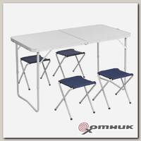 Набор мебели, стол + 4 табурета (T-PR-FS-60x120+4) (пр-во Тонар) Premier Fishing