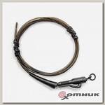 Готовый монтаж Dark Matter Leader Hybrid Lead Clip Silt Brown 40lb 1м KSZ38 Korda