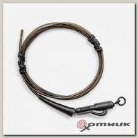 Готовый монтаж Dark Matter Leader Hybrid Lead Clip Silt Brown 40lb 1м KSZ38 Korda