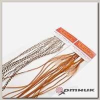Перья петушиные из седла WHITING 100s Packs Saddle Hackle #14 Grizzly/Dark Olive (91814139)
