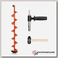 Комплект под мотобур (шнек MOTOSHTORM 150(R)+адаптер АШ-25У+молоточек) Тонар