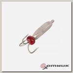 Мормышка вольфрам Чёртик трёхгран с кольцом 3мм 0,37гр Sil (MW-3230-Sil) Helios