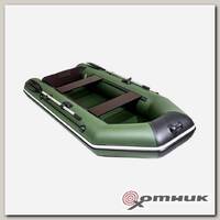 Лодка ПВХ АКВА 2800 под мотор зелёный/черный Аква