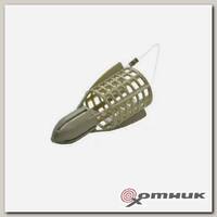 Кормушка фидерная пл. ZEUS PL GREEN BULLET STEALTH (35мл, цвет хаки, сетка с крыльями) X-Feeder