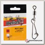 Вертлюг с карабином ROLLING SWIVEL/HOOKED SNAP №06 20кг (10шт/уп) (HS-ZPY-1095-6) Helios