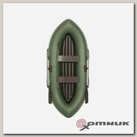 Лодка гребная Лоцман Турист 300 ВНД зелёный