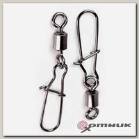 Вертлюг ROLLING SWIVEL WITH NICE SNAP Black Nikel размер 7 (10шт/упак)