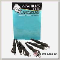 Клипса безопасная Nautilus Safety Lead Clips With Pin and Swivel (6шт)