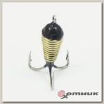 Чёртик с ушком рифлёный золото 4 мм