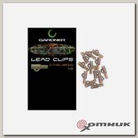 Клипса для грузил (12 шт.) COVERT LEAD CLIPS C-THRU  BROWN, GARDNER (CLCCB)