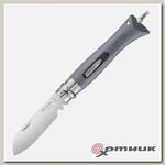 Нож №9 VRI  DIY Grey (нержавеющая сталь, рукоять пластик, длина клинка 8 см) 0017926 OPINEL