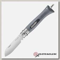 Нож №9 VRI  DIY Grey (нержавеющая сталь, рукоять пластик, длина клинка 8 см) 0017926 OPINEL