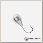 Мормышка вольфрамовая Капля с отверстием d 2.5мм серебро (10шт/уп) (1001-250 Ag) LumiCom