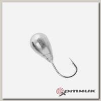Мормышка вольфрамовая Капля с отверстием d 2.5мм серебро (10шт/уп) (1001-250 Ag) LumiCom