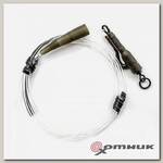 Готовый монтаж Dark Matter Leader Hybrid Lead Clip Clear 40lb 1м KSZ39  Korda