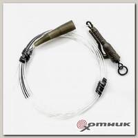 Готовый монтаж Dark Matter Leader Hybrid Lead Clip Clear 40lb 1м KSZ39  Korda