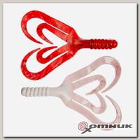 Твистер Credo Four tail 3,35"/8,5 см Red & White (HS-20-003-N) Helios