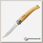 Нож №8 VRI Slims 8 см, нержавеющая сталь, матовая полировка, рукоять бук OPINEL