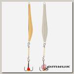 Блесна вертикал. зим. DOUBLE BLADE с цеп. и тр., цвет SG Lucky John