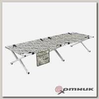 Кровать походная алюм.профиль 25х25мм, КМФ цифра, 300кг (T-HS-BD640-190-DG) Helios (пр-во Тонар)