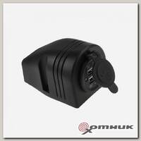 Разъем USB 5B 3.1 А для крепления на приборную панель, черный (AES1118SU313)