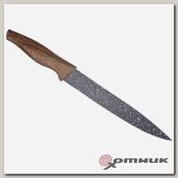 Нож кухонный Алмаз 20 см шеф нерж.сталь с антиналипающим покрытием блистер (803-083) SATOSHI