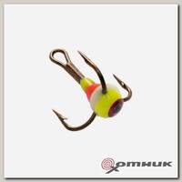 Тройник MUSTAD 3D глазок с эпоксидом 108P с фосфором Helios