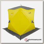 Палатка зимняя утепл. Куб Premium 1,8х1,8 желтый/серый (HS-WSCI-P-180YG) Helios