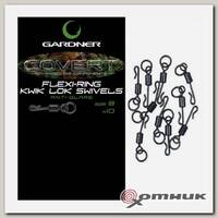 Вертлюг №8 с застежкой (10 шт.) COVERT KWIK LOK SWIVELS GARDNER FRQLS8